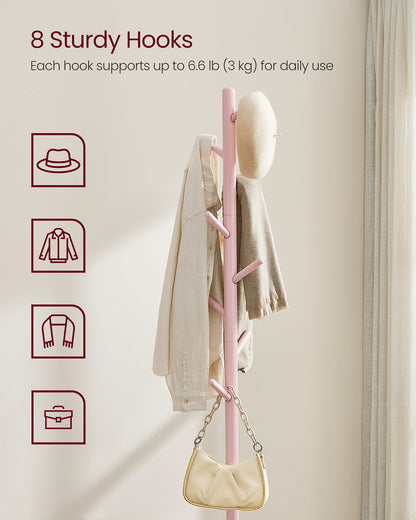 White Coat Stand with 8 Hooks - image 30