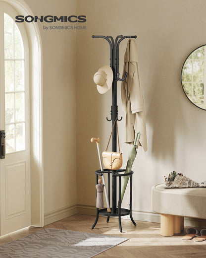 Coat Rack Freestanding with Umbrella Holder - HWLEXTRA 