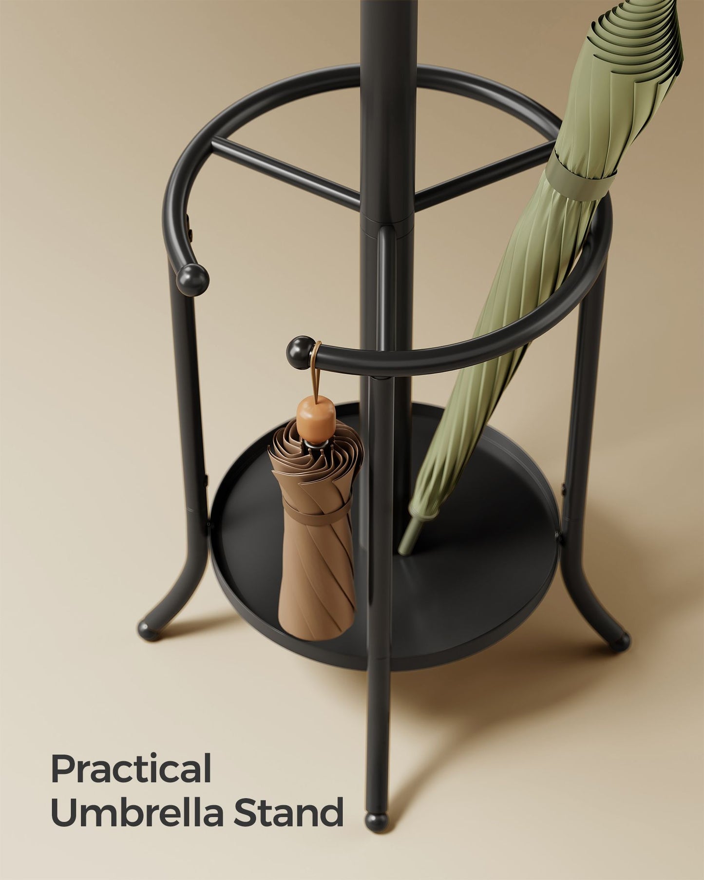Coat Rack Freestanding with Umbrella Holder - HWLEXTRA 