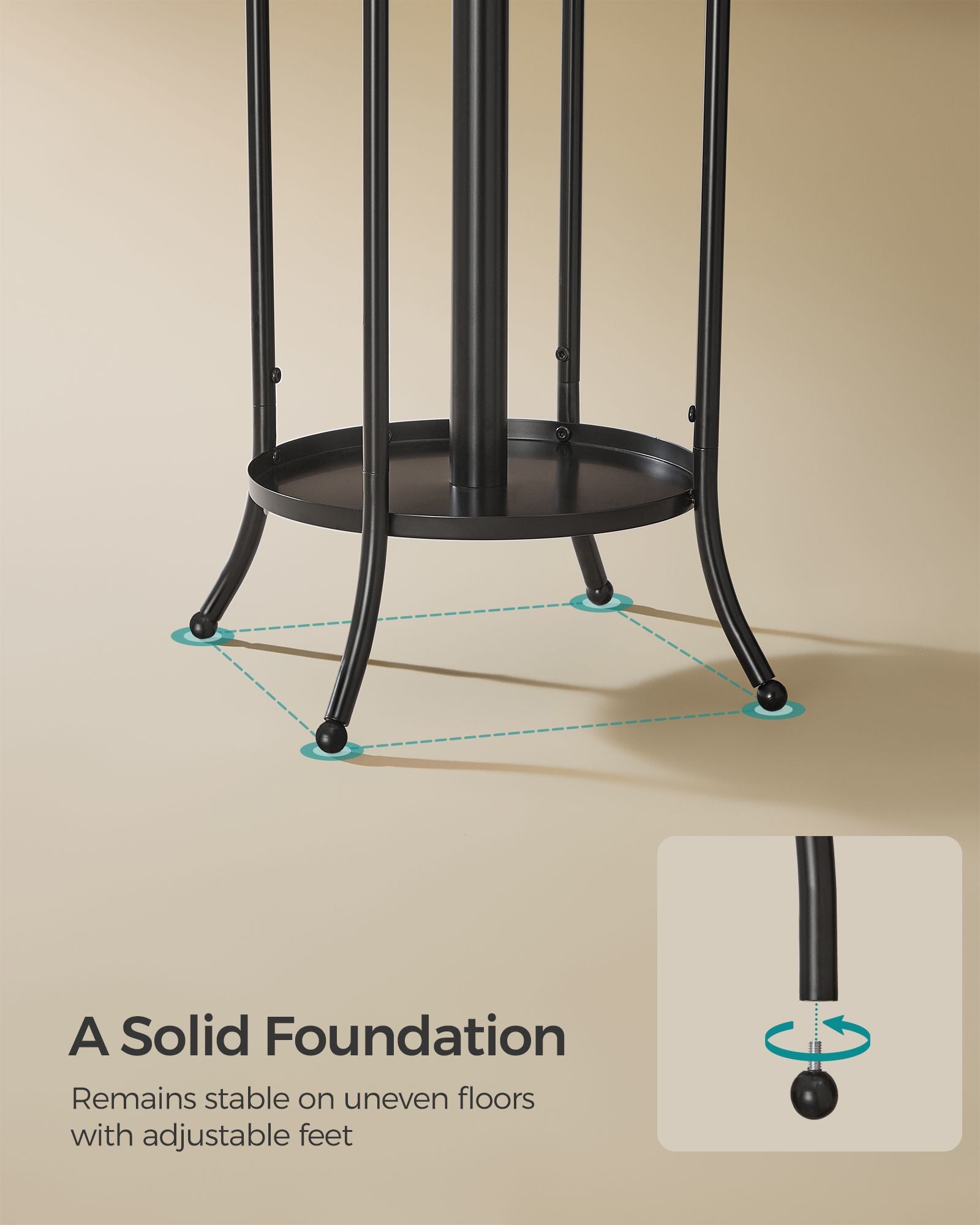 Coat Rack Freestanding with Umbrella Holder - HWLEXTRA 