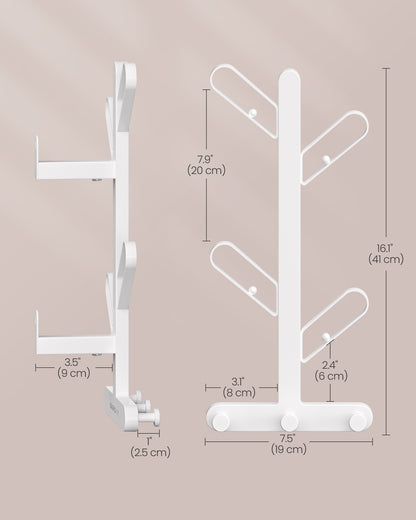 Wall-Mounted Coat Rack with 7 Hooks, Ball Tips