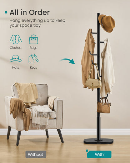 Freestanding cactus coat rack with sturdy hooks - HWLEXTRA 