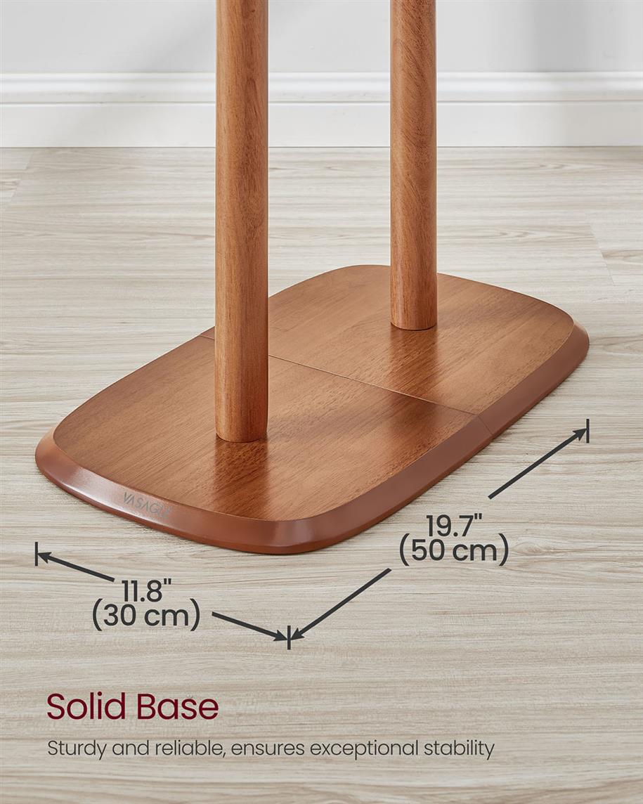 Hall Coat Tree with 8 Hooks and Storage Shelf