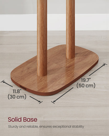 Hall Coat Tree with 8 Hooks and Storage Shelf