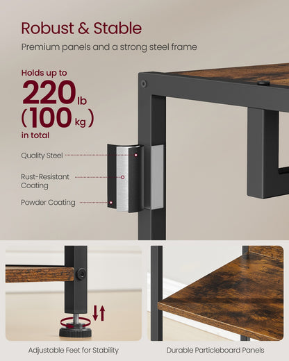 Coat rack freestanding hall tree with shelves - image 10