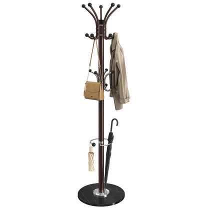 Freestanding Coat Rack, Steel Coat Tree with Marble Base - image 9