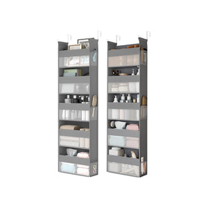 Set of 2 Hanging Door Organizers with 5 Large Pockets