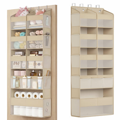 Over-the-Door Organizer, 5 Tier Extra Large of 9 Compartments door storage, extra wide Transparent, Heavy-Duty - image 4