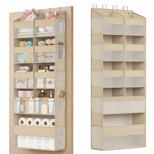 Over-the-Door Organizer, 5 Tier Extra Large of 9 Compartments door storage, extra wide Transparent, Heavy-Duty - image 4