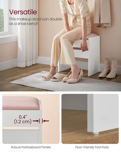 Kailyn Collection - Vanity Desk with Mirror and 9 LED Bulbs