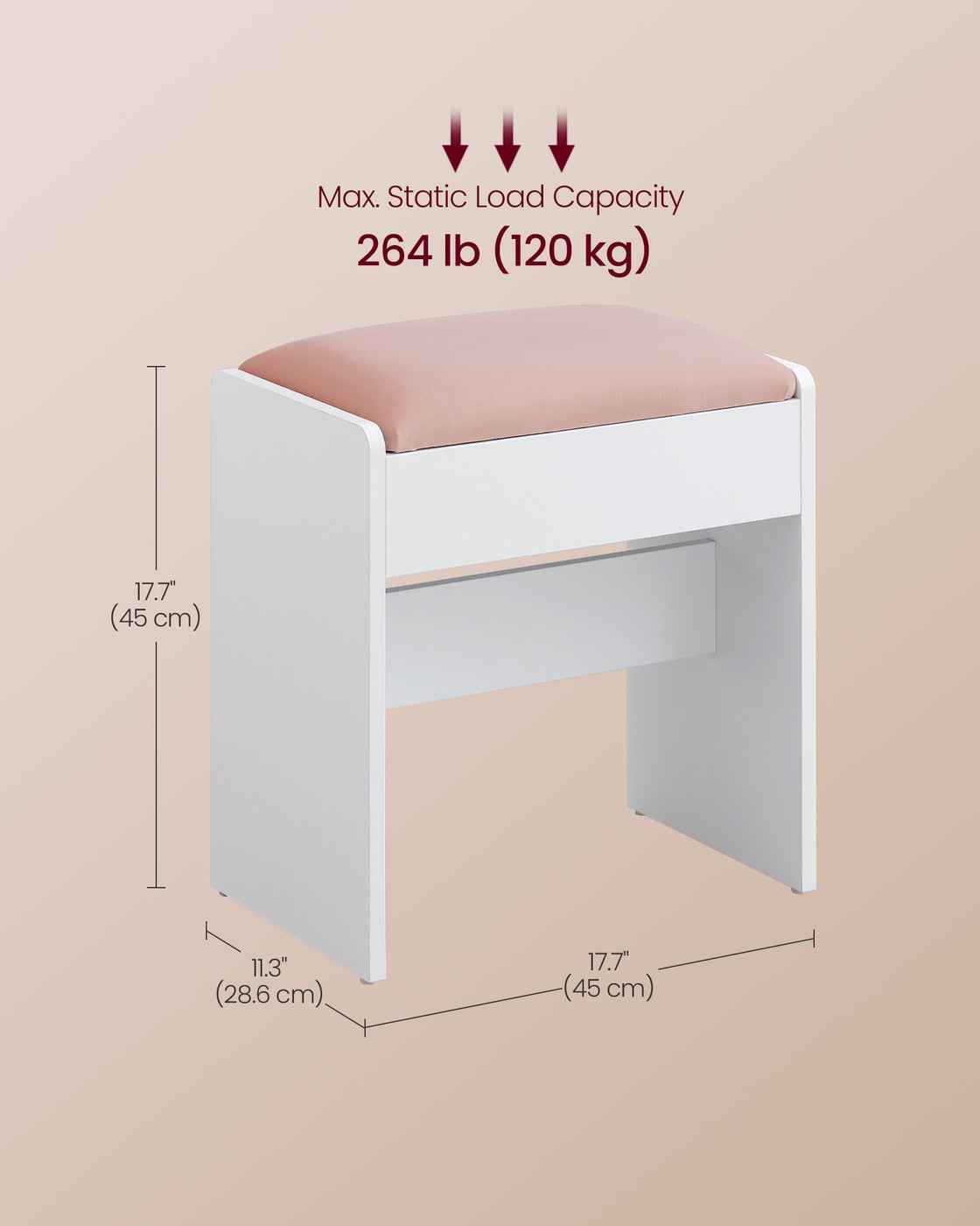 Kailyn Collection - Vanity Desk with Mirror and 9 LED Bulbs