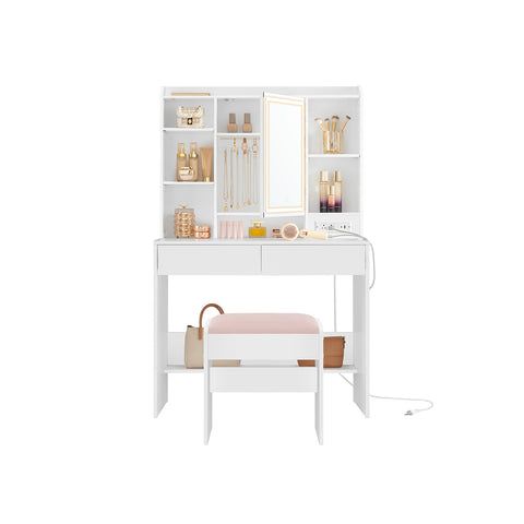 Vanity Desk with Power Outlets