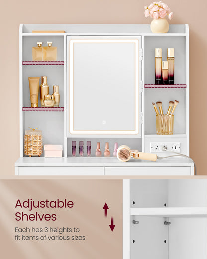 Vanity Desk with Power Outlets