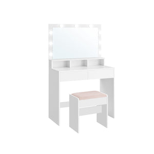 Vanity Desk with Mirror and Lights