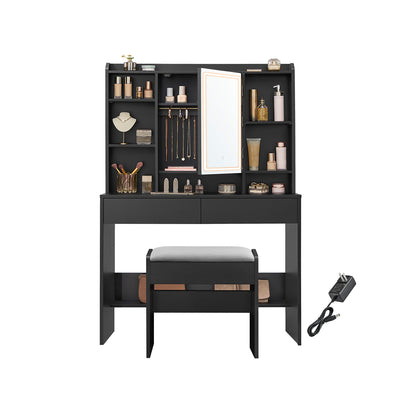 Vanity Desk with Mirror and Lights