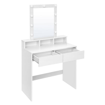 Vanity Makeup Table, Dressing Table with Lighted Mirror - image 1