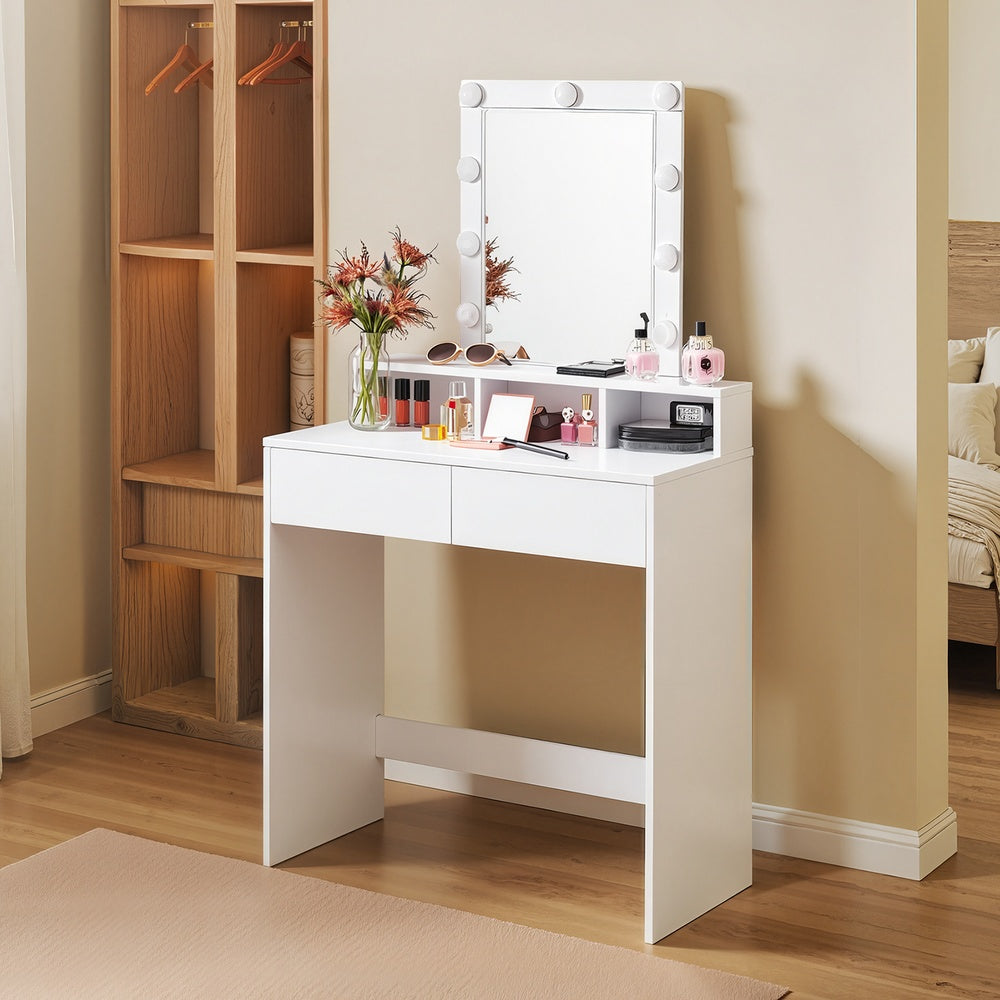 Vanity Makeup Table, Dressing Table with Lighted Mirror - image 6