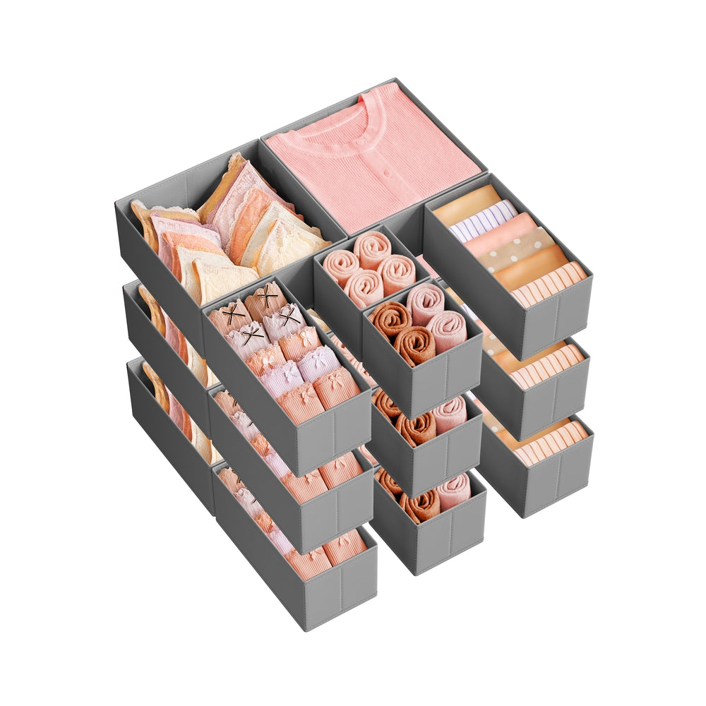 Drawer Divider Organizers, Set of 18, Gray - image 1