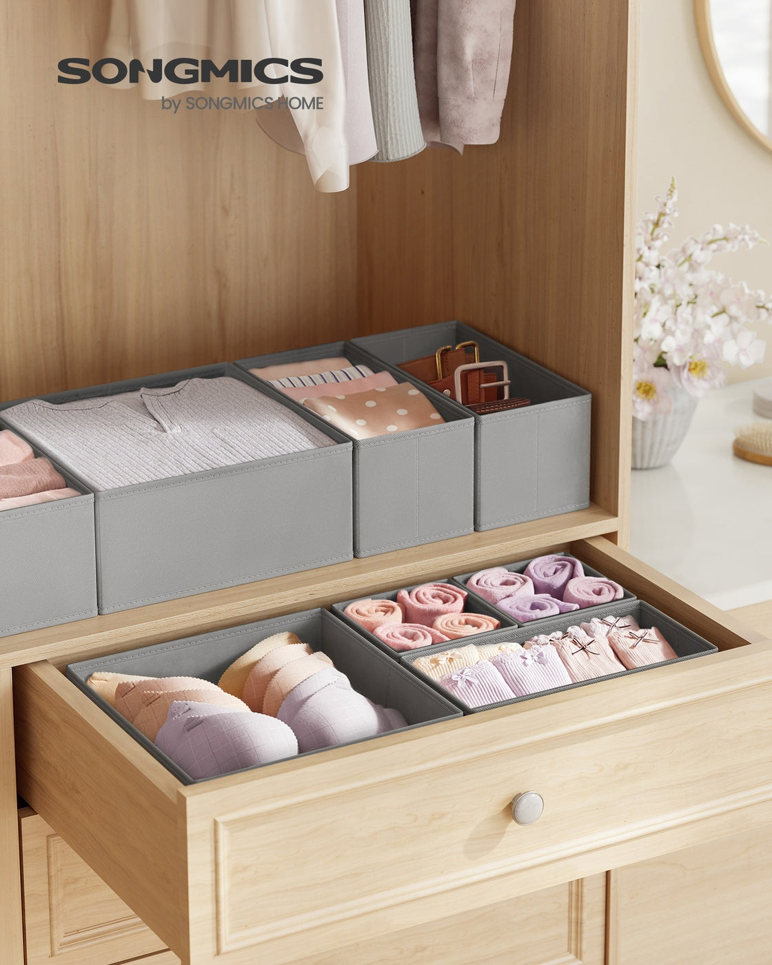 Drawer Divider Organizers, Set of 18, Gray - image 2