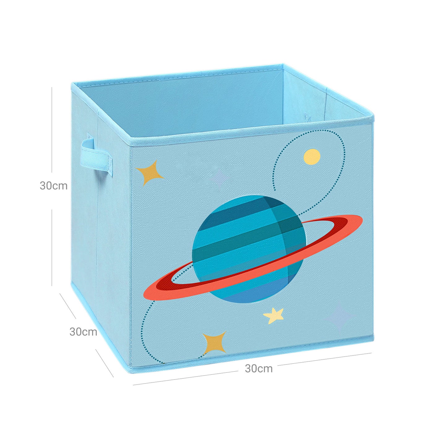 Set of 3 Blue Fabric Cube Storage Bins - image 8