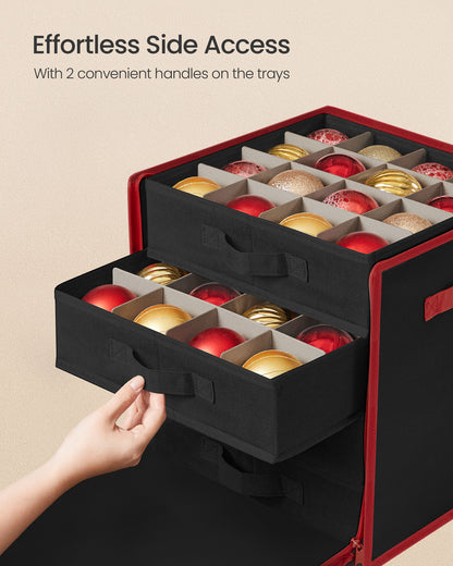 Christmas Ornament Storage Box with 64 Slots