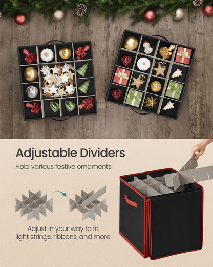 Christmas Ornament Storage Box with 64 Slots