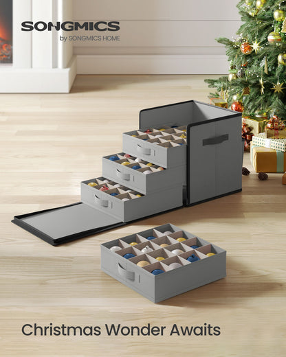 Christmas Ornament Storage Box with 64 Slots