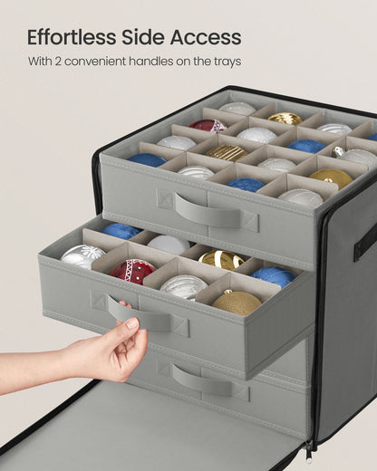 Christmas Ornament Storage Box with 64 Slots