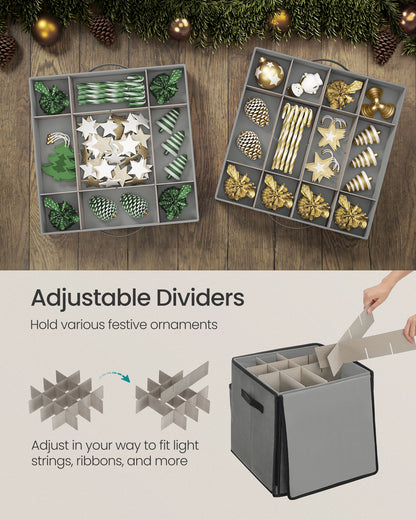 Christmas Ornament Storage Box with 64 Slots