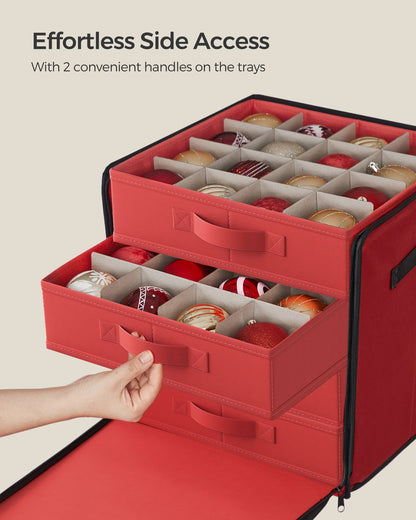 Christmas Ornament Storage Box with 64 Slots