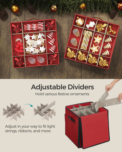 Christmas Ornament Storage Box with 64 Slots