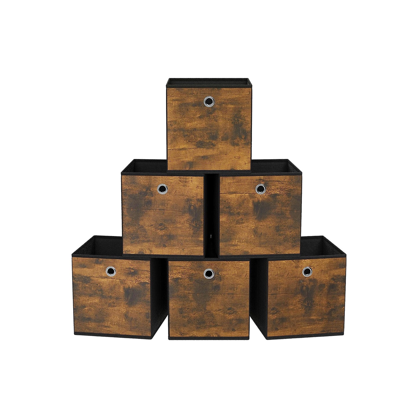 Set of 6 Storage Bins with Handles