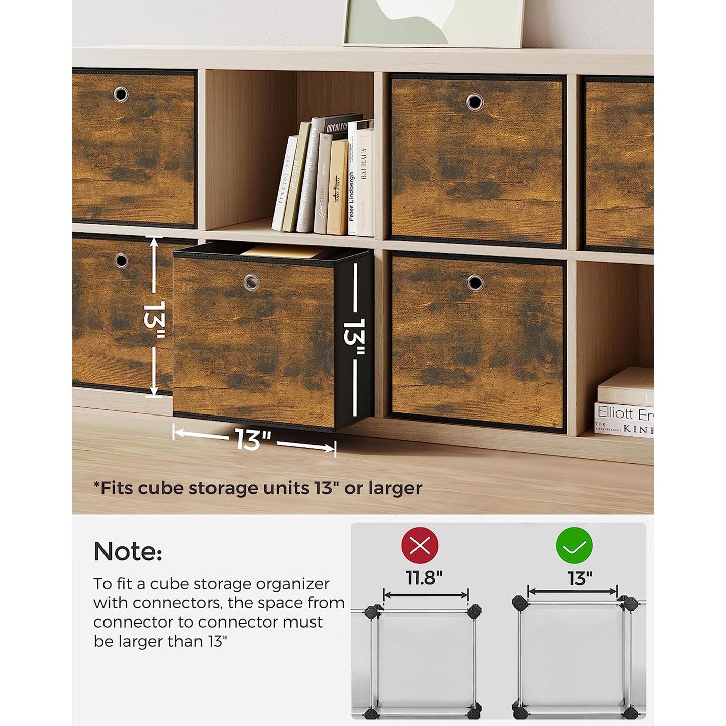Set of 6 Storage Bins with Handles