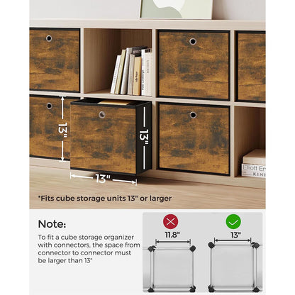 Set of 6 Storage Bins with Handles
