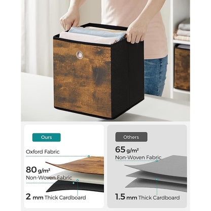 Set of 6 Storage Bins with Handles