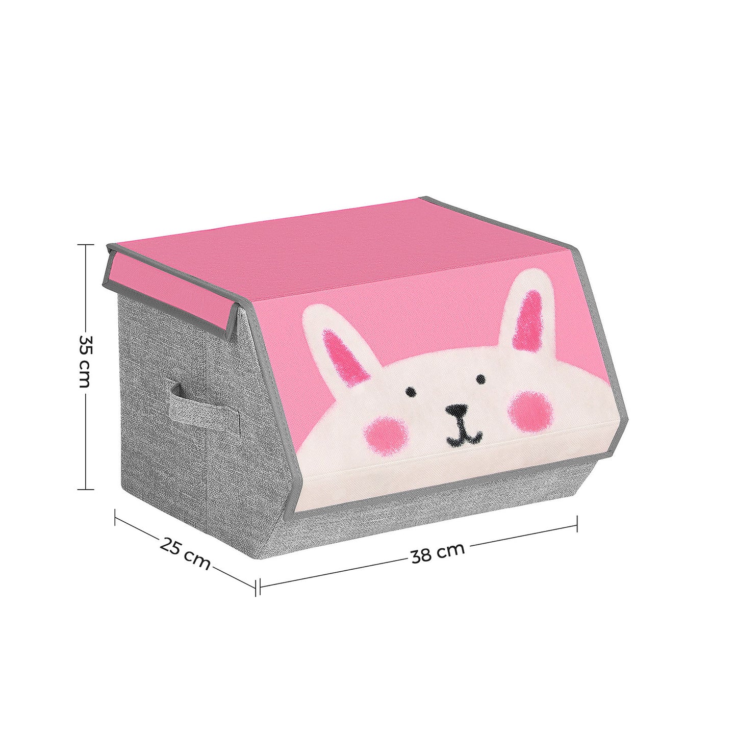 Set of 3 Stackable Toy Organiser Boxes with Lid - image 7