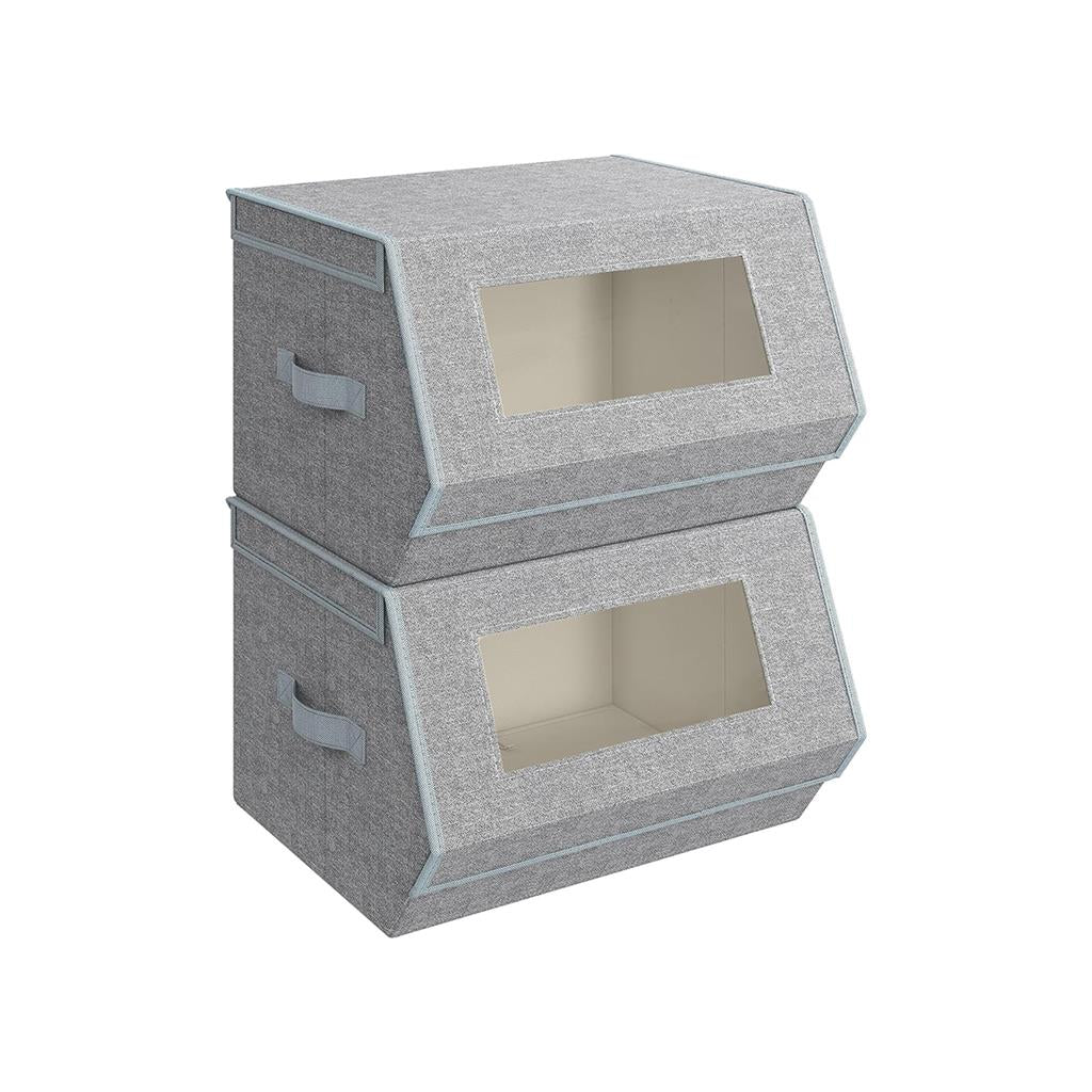 Stackable Storage Bins Set of 2