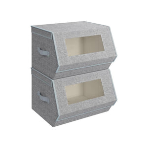Stackable Storage Bins Set of 2