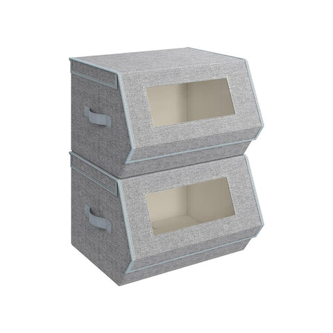 Stackable Storage Bins Set of 2