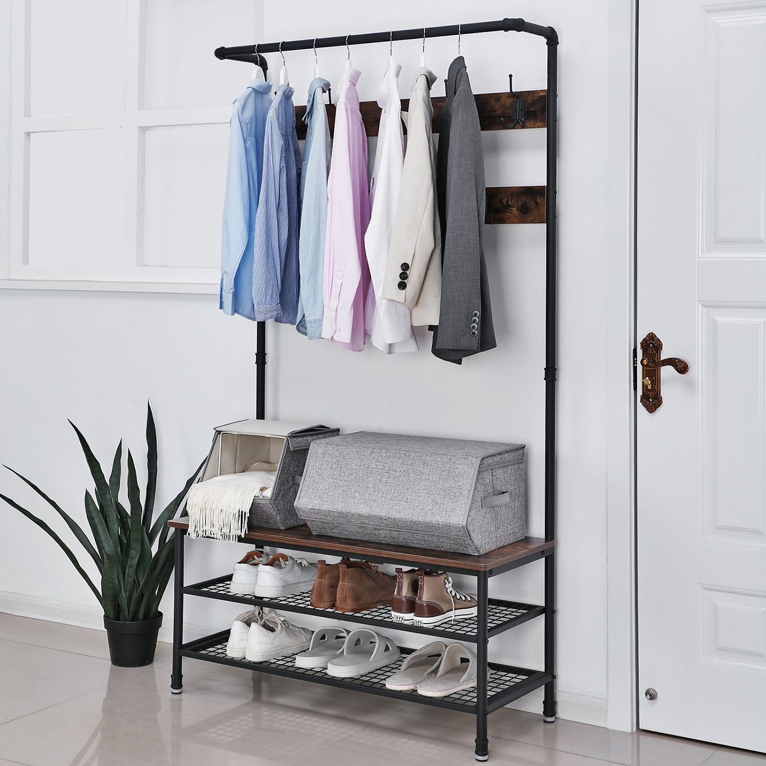 Set of 3 Stackable Storage Boxes with Lid - image 2