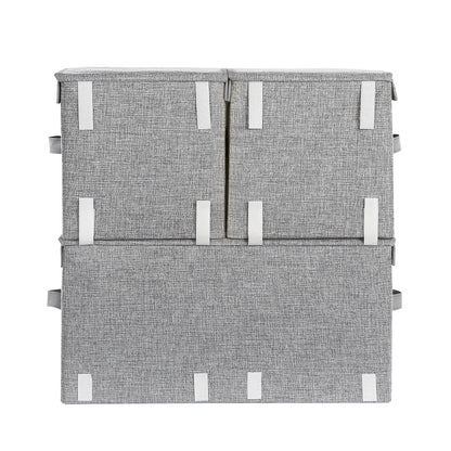 Set of 3 Stackable Storage Boxes with Lid - image 8