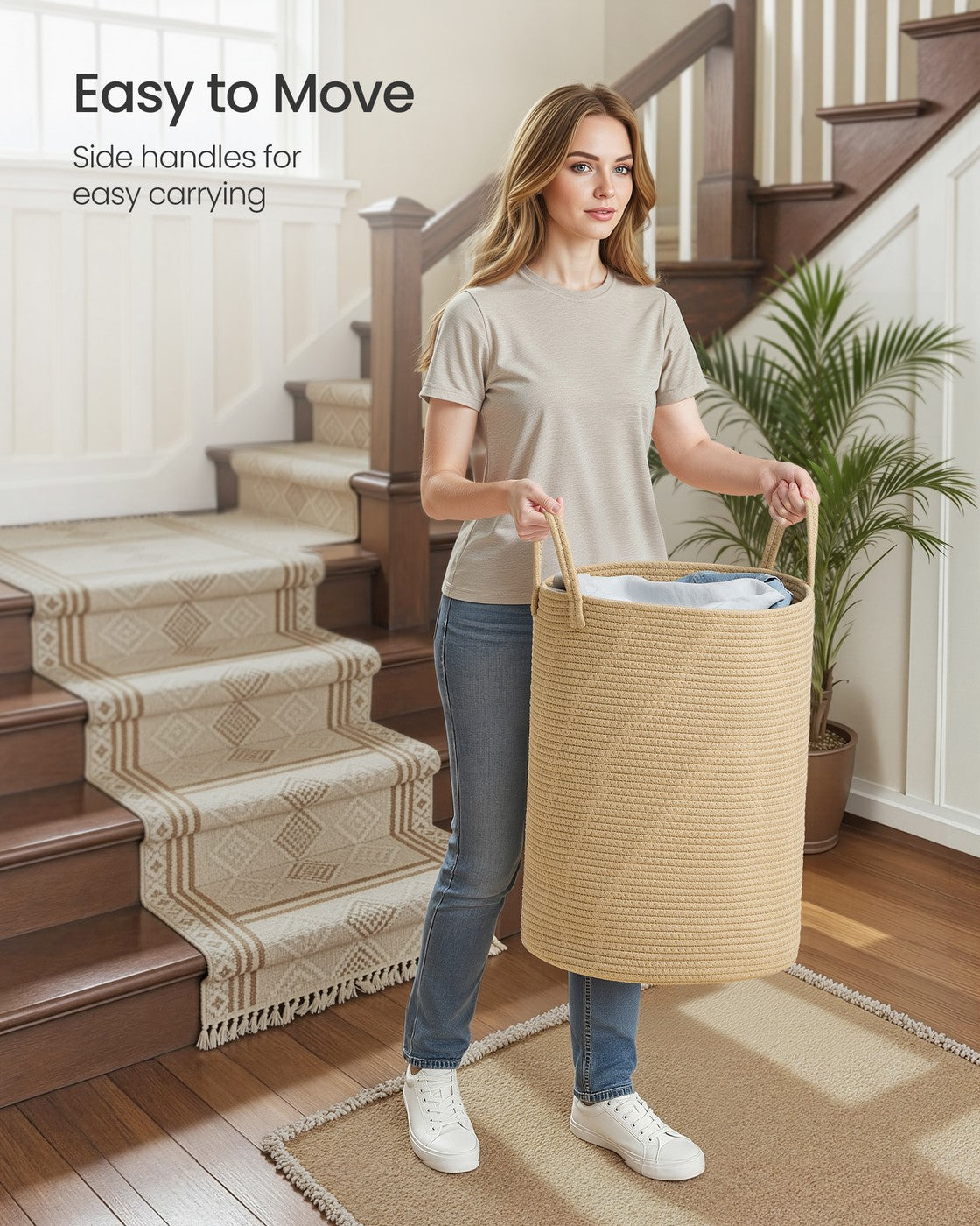 Laundry Hamper, 18.9 Gal., 16.1 x 16.1 x 18.1 Inches, Dove Gray - image 28