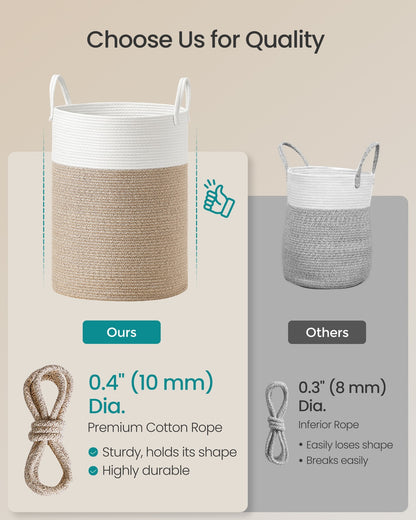 Laundry Hamper, 18.9 Gal., 16.1 x 16.1 x 18.1 Inches, Dove Gray - image 39