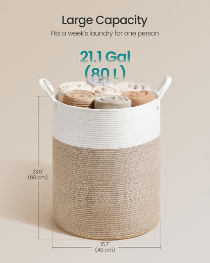 Laundry Hamper, 18.9 Gal., 16.1 x 16.1 x 18.1 Inches, Dove Gray - image 41