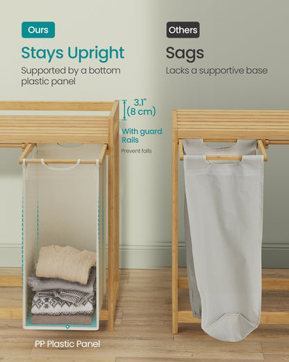Laundry Basket with 2 Compartments 63 x 33 x 78 cm - image 5