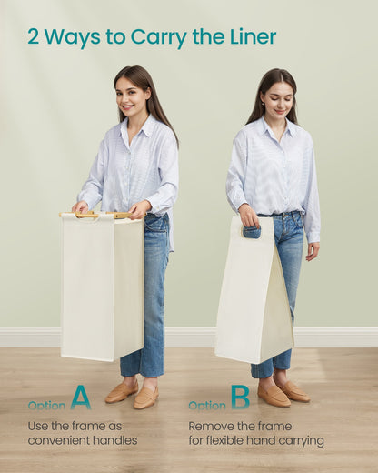 Laundry Basket with 2 Compartments 63 x 33 x 78 cm - image 7