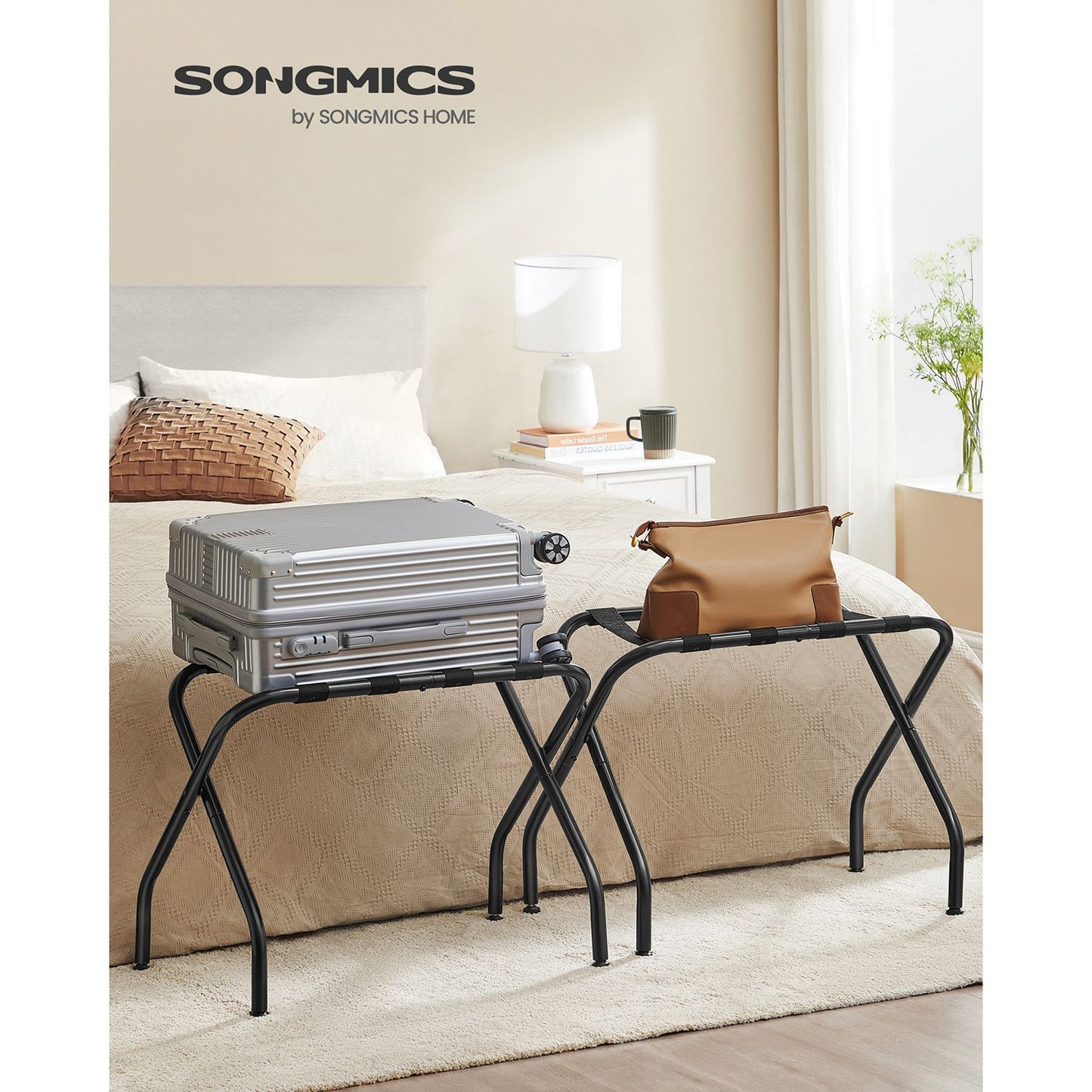 Set of 2 Luggage Rack for Guest Room