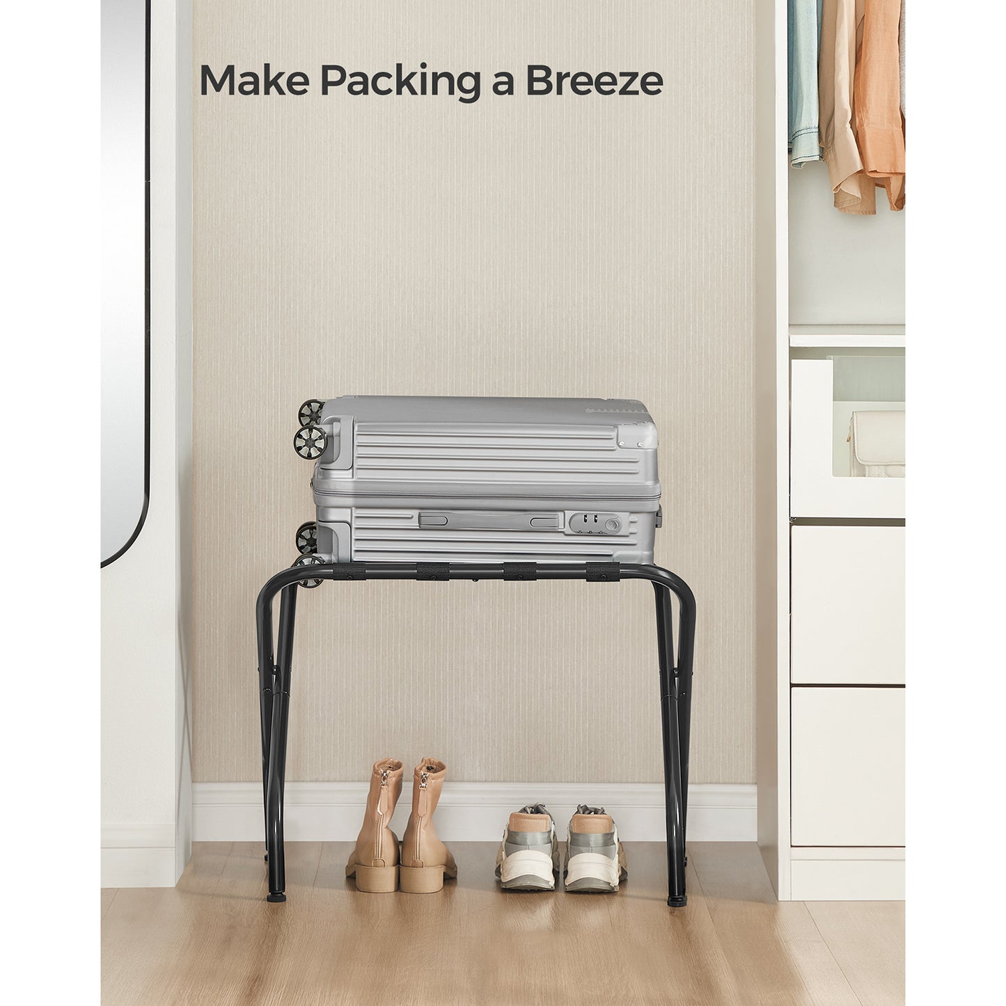 Set of 2 Luggage Rack for Guest Room