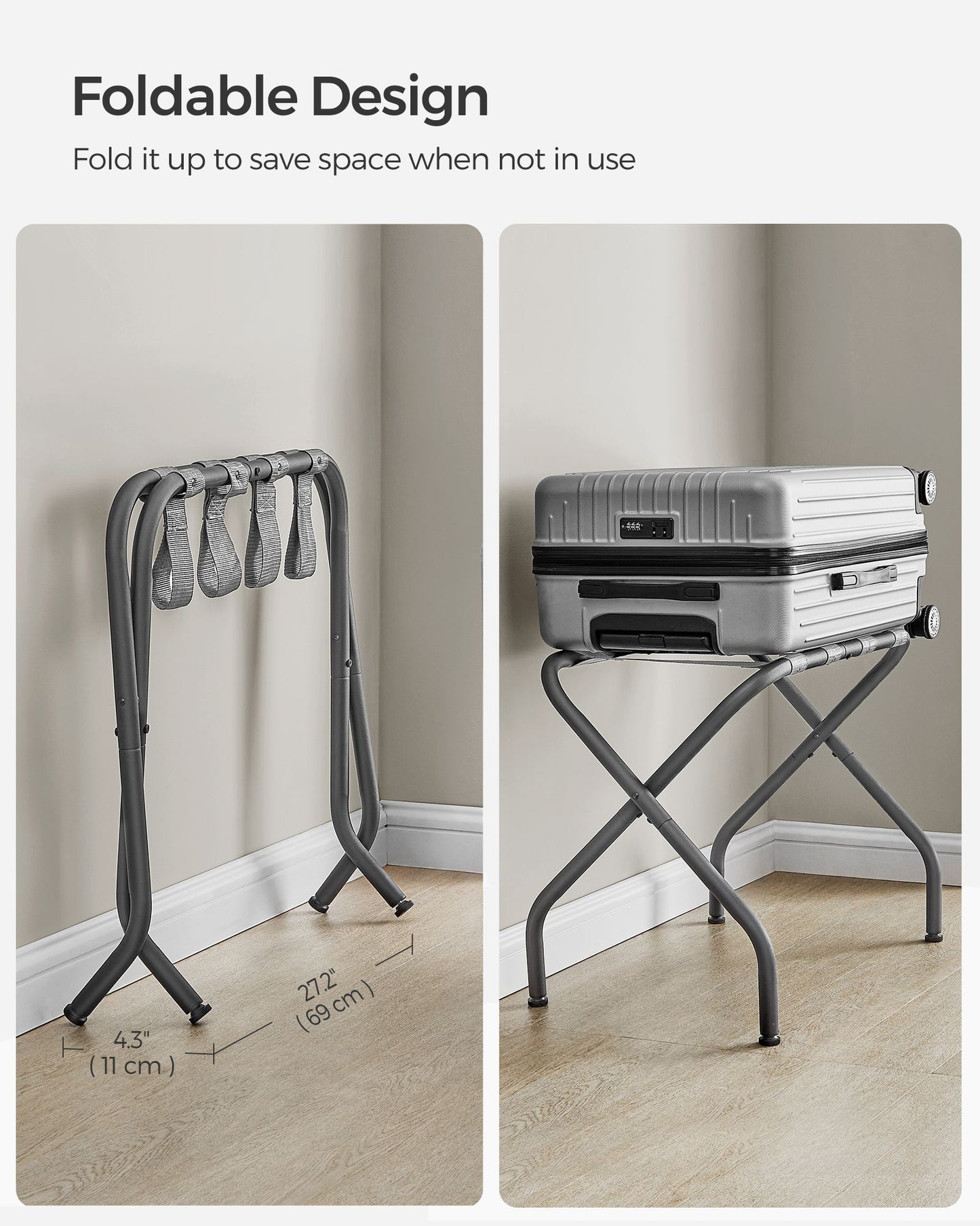 Luggage Rack for Guest Room, Set of 2 - HWLEXTRA 