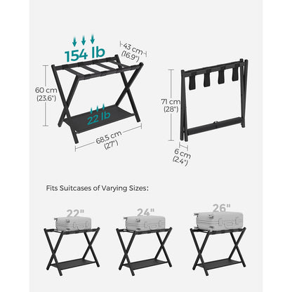 Luggage Racks for Guest Room, Set of 2 - HWLEXTRA 